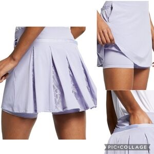 Nike Flex Dri-Fit Lace Panel Pleated Tennis Golf Athletic Skorts Purple Size XS